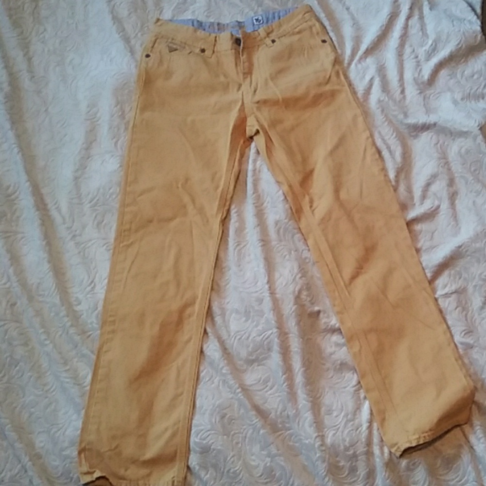 Guess girls 16 yellow jeans w/ blue accent